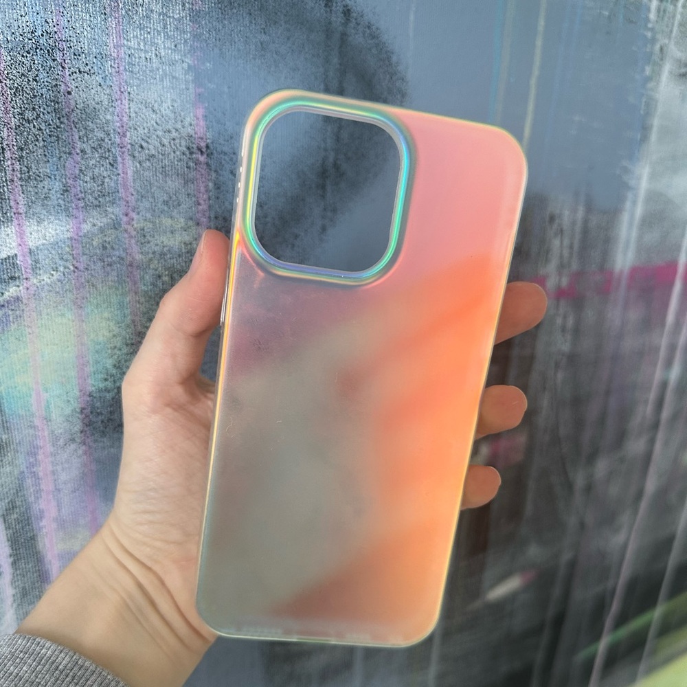 iPhone 14 Pro MAX rainbow holographic case
